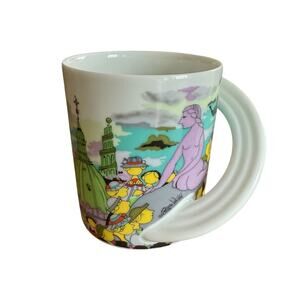 Rosenthal City Cup Nr. 32 Kopenhagen Mermaid Bjorn Wiinblad Ceramic Mug Modern
